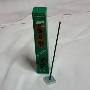 🐼 3/$25 Morning Star Cedarwood Incense Sticks & Burner NWT
